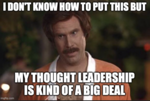 Executive thought leadership concept — senior leader turning expertise into market influence